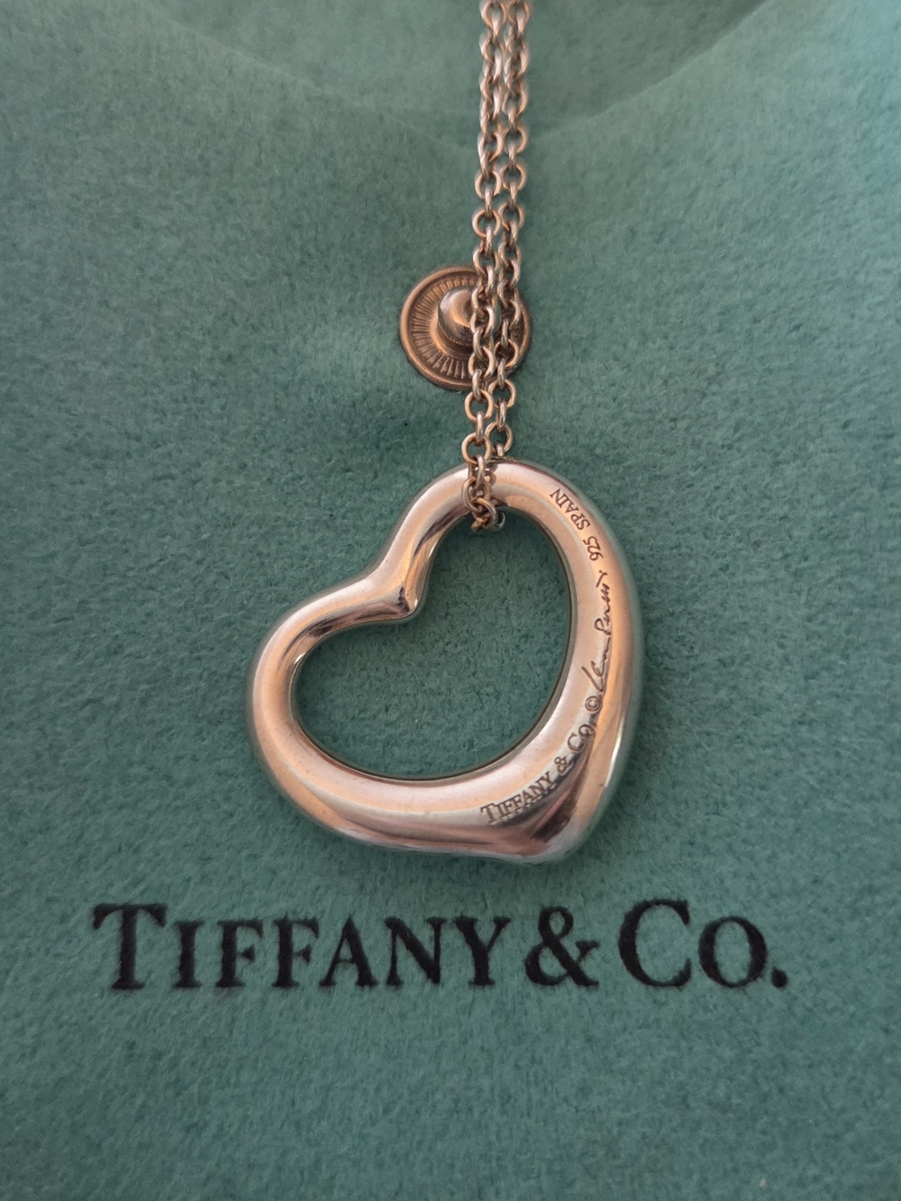 Tiffany & Co. Elsa Peretti Open Heart Sterling Silver Necklace - Silver - Picture 2 of 10